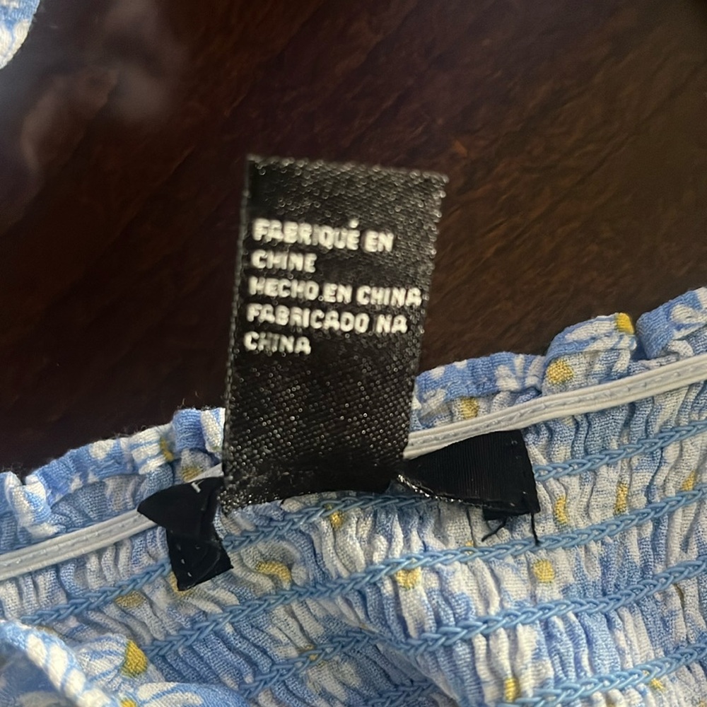 Women’s Forever 21 Sleeveless Blue, Ivory, & Yellow Sunflower Sundress. Size M. - Picture 11 of 11